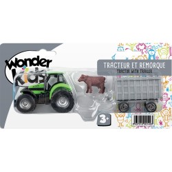 TRACTEUR MÉTAL + REMORQUE