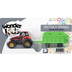 TRACTEUR MÉTAL + REMORQUE