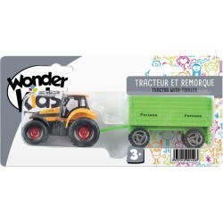 TRACTEUR MÉTAL + REMORQUE