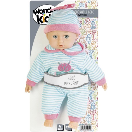 POUPON PARLANT 25CM 4 SONS