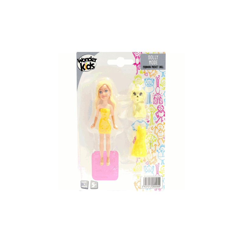 POUPÉE ROBE CLIP + ANIMAL