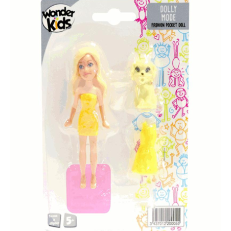 POUPÉE ROBE CLIP + ANIMAL