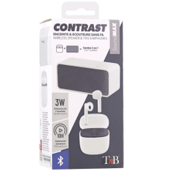 Écouteurs sans fil + Enceinte Bluetooth - blanc COMBO TWS CONTRAST