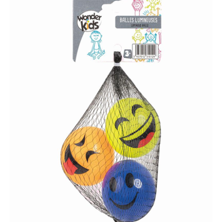 3 BALLES LUMINEUSES 55MM
