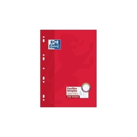 Feuille mobile A4 seyes blanc 100p 90g Oxford
