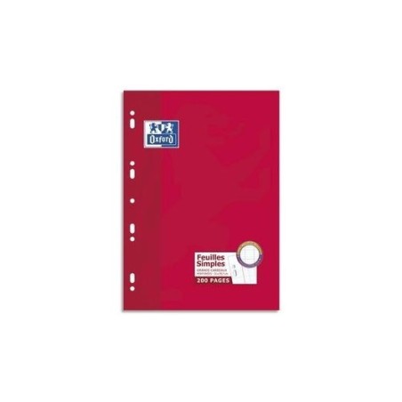 Feuille mobile A4 seyes blanc 200p 90g Oxford