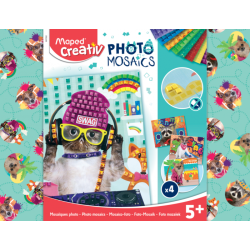 Set de mousse adhésive colorée PHOTO MOSAICS COOL ANIMALS CREATIV