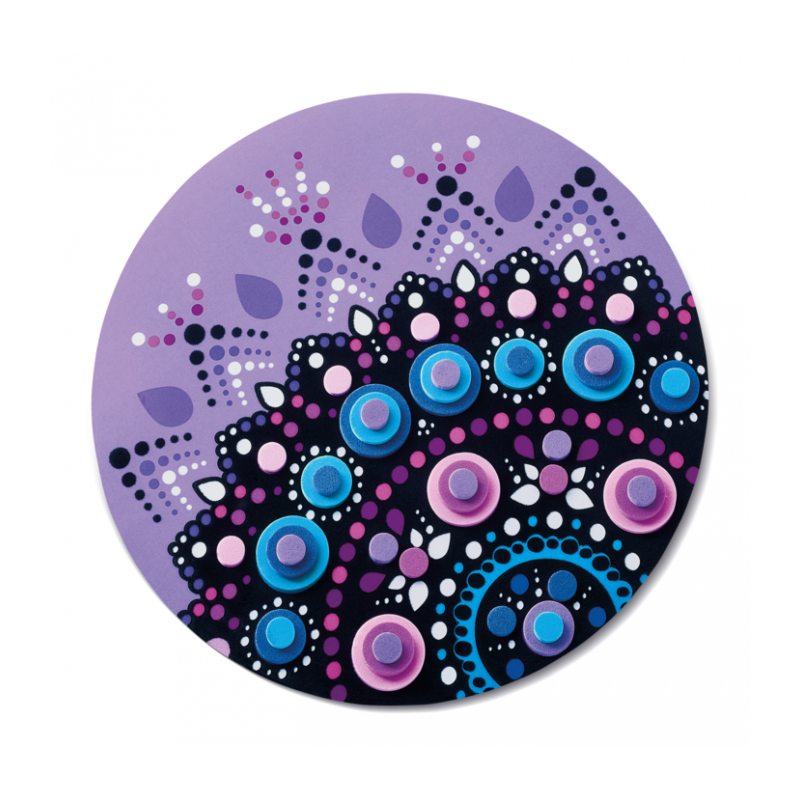 Set de mousse adhésive colorée VELVET MOSAICS PASTEL COLORS CREATIV