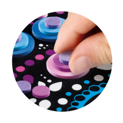 Set de mousse adhésive colorée VELVET MOSAICS PASTEL COLORS CREATIV