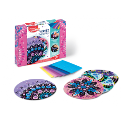 Set de mousse adhésive colorée VELVET MOSAICS PASTEL COLORS CREATIV