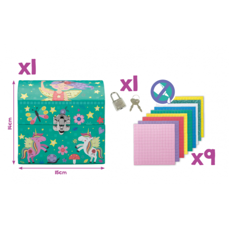 Set de mousse adhésive colorée SECRET MOSAICS JEWELERY CREATIV