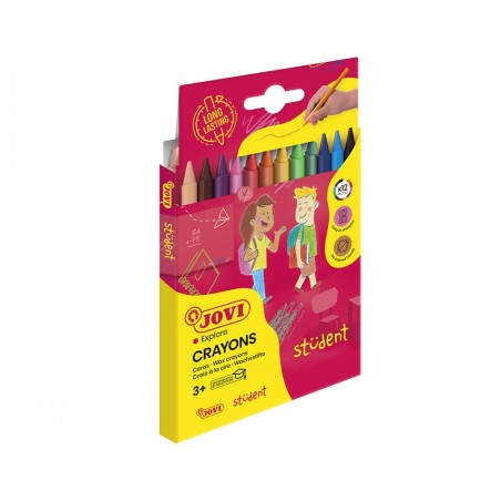 Crayon de couleur plastique 12cm et 12cl JOVI