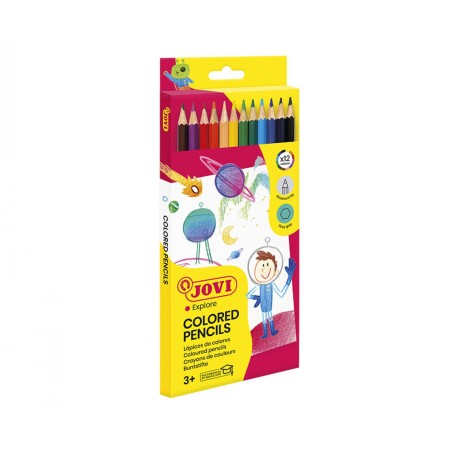 Crayon de couleur 18cm et 12cl JOVI
