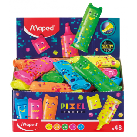 Surligneur mini cute PIXEL PARTY display Maped