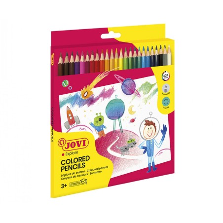 Crayon de couleur 18cm et 24cl JOVI