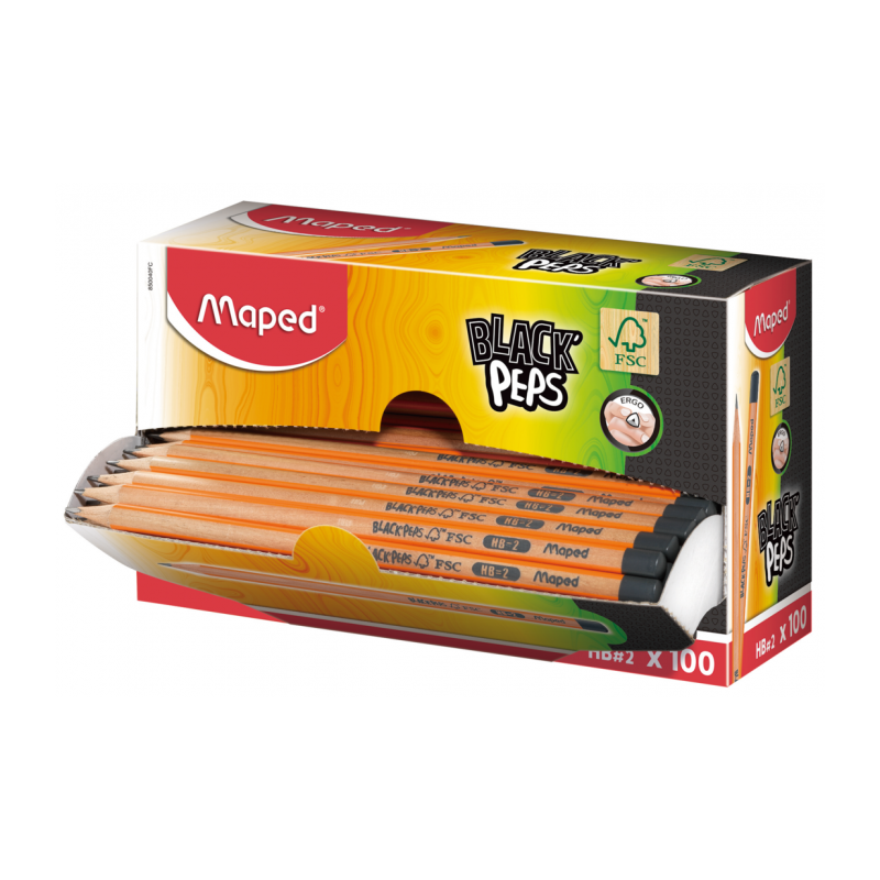 Crayon graphite HB BLACK'PEPS FSC 100% Maped