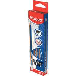 Crayon graphite HB avec gomme Maped