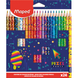 Crayon de couleur 24cl et 18cm  PIXEL PARTY MAPED