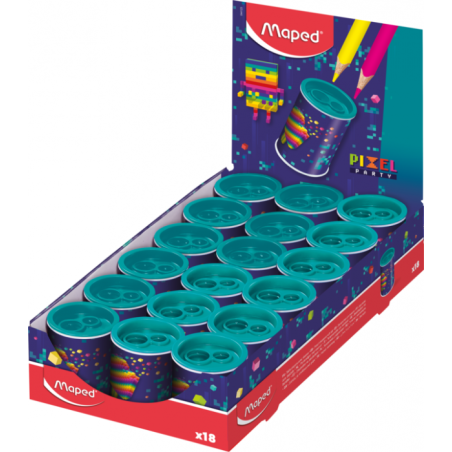 Taille crayon metal av réservoir 2usages display PIXEL PARTY Maped