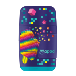 Duo taille-crayon et gomme 2-en-1 display PIXEL PARTY Maped