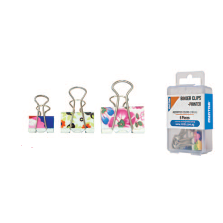 Pince double clip 32mm coul ass av motif bte 2pcs MINTRA