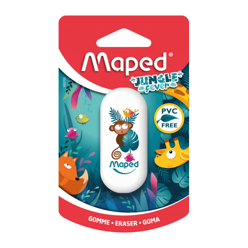 Gomme blanche blister JUNGLE FEVER Maped