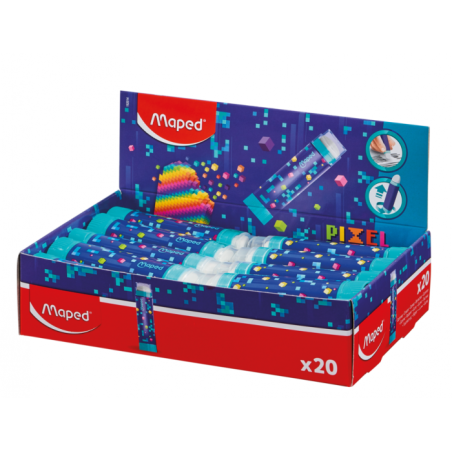 Gomme blanche bâton display PIXEL PARTY Maped