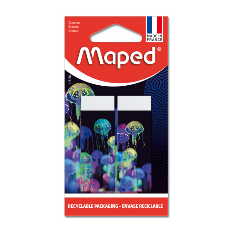 Gomme blanche DEEPSEA PARADISE x2 blister Maped