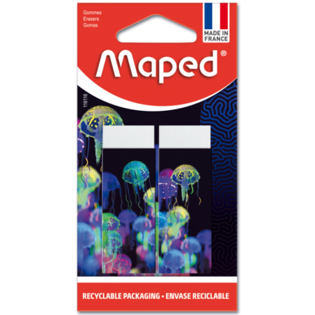 Gomme blanche DEEPSEA PARADISE x2 blister Maped
