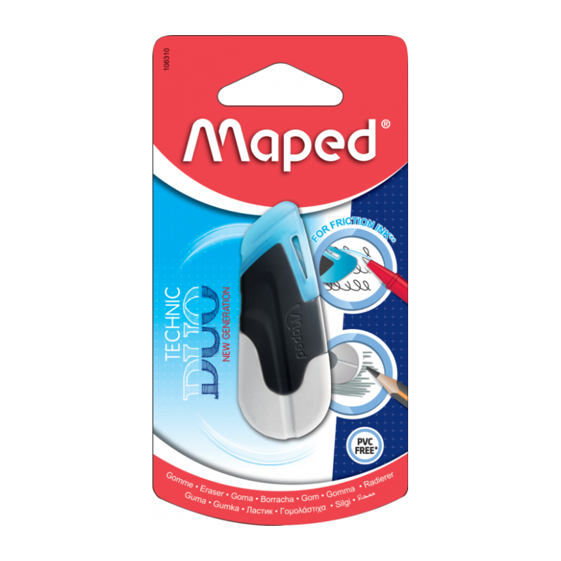 Gomme technique Duo NG en blister Maped