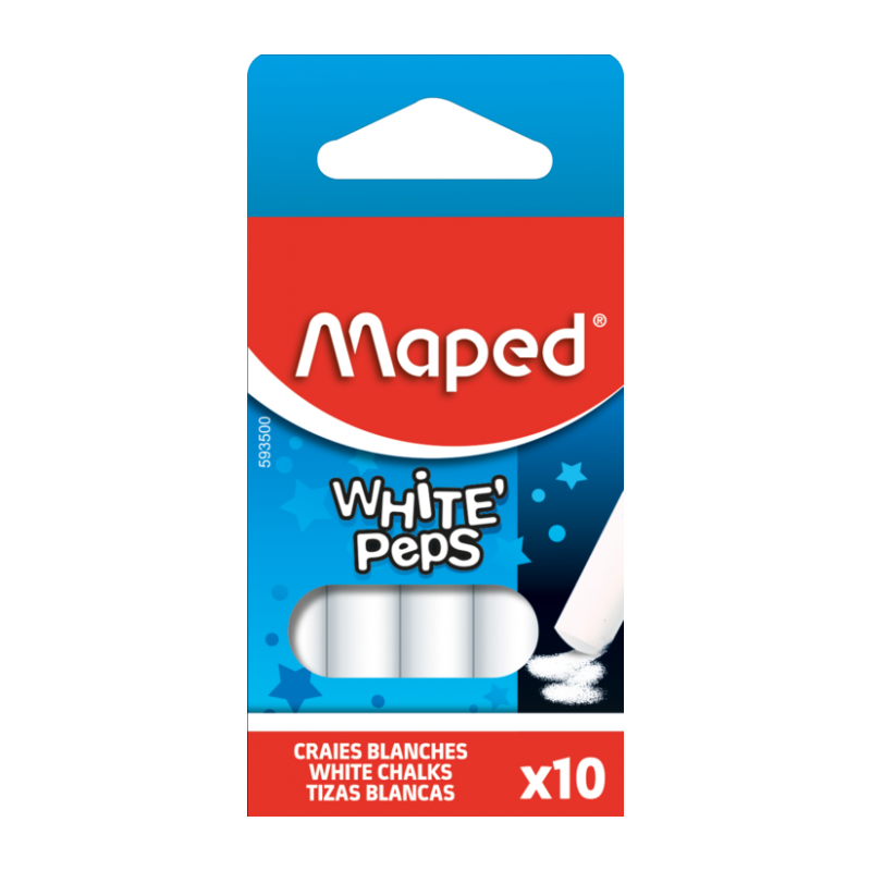Craie bte de 10 blanche carbonate Maped