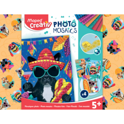 Set de mousse adhésive colorée PHOTO MOSAICS ADVENTURE  ANIMALS CREAT