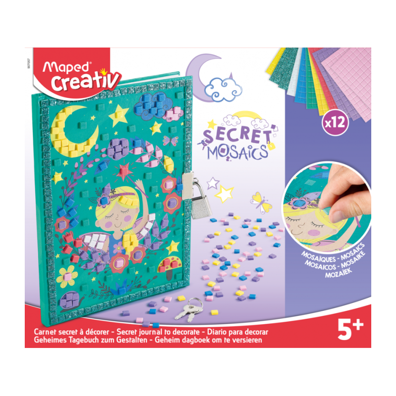 Set de mousse adhésive colorée SECRET MOSAICS JOURNAL CREATIV