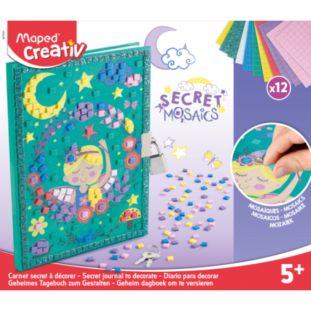 Set de mousse adhésive colorée SECRET MOSAICS JOURNAL CREATIV