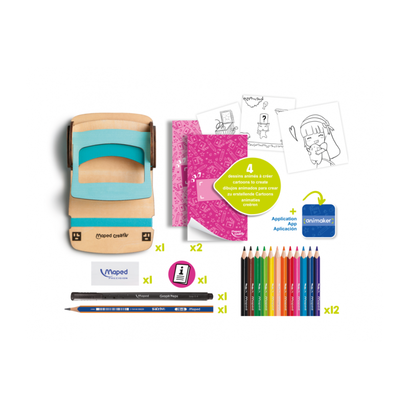 Set de coloriage ANIMAKER FLIP - POETIC CREATIVE MAPED