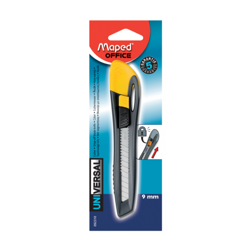 Cutter Universal plastique 9mm ss blister Maped