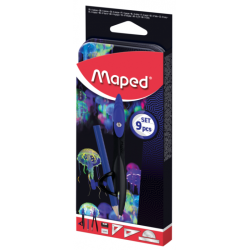 Compas Math set 9 pces DEEPSEA PARADISE Maped