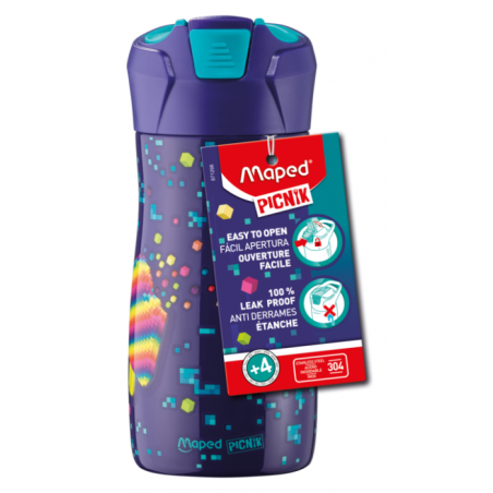Gourde inox Concept kids 430ml PIXEL PARTY MAPED