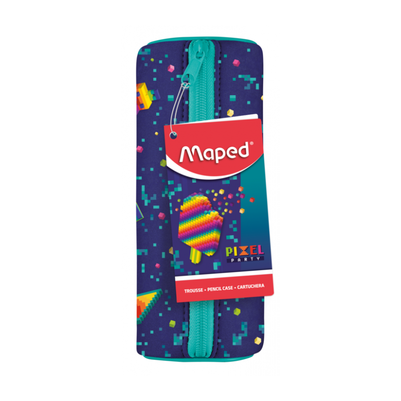 Trousse rond 19cm grand PIXEL PARTY Maped