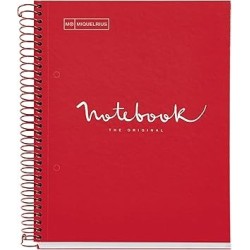 Note book EMOTION A5 5x5 120flles couv cartonnée Miquelrius