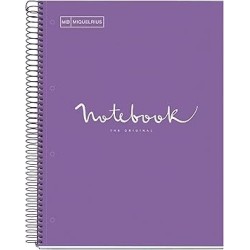 Note book EMOTION A5 5x5 120flles couv cartonnée Miquelrius