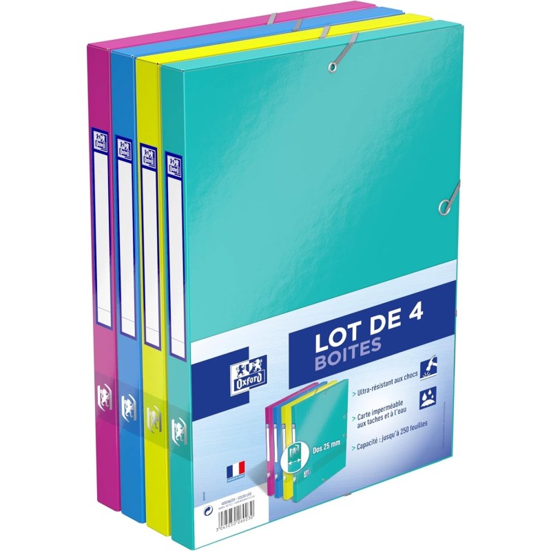 Boîte de classement cartonnée dos 25 Oxford Elba