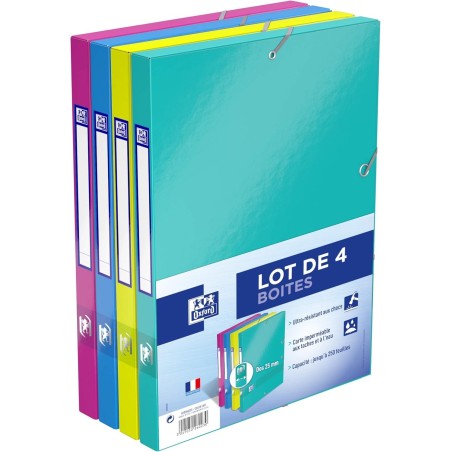 Boîte de classement cartonnée dos 25 Oxford Elba