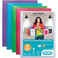Protège document Polyvision 40 vues Opaque Elba