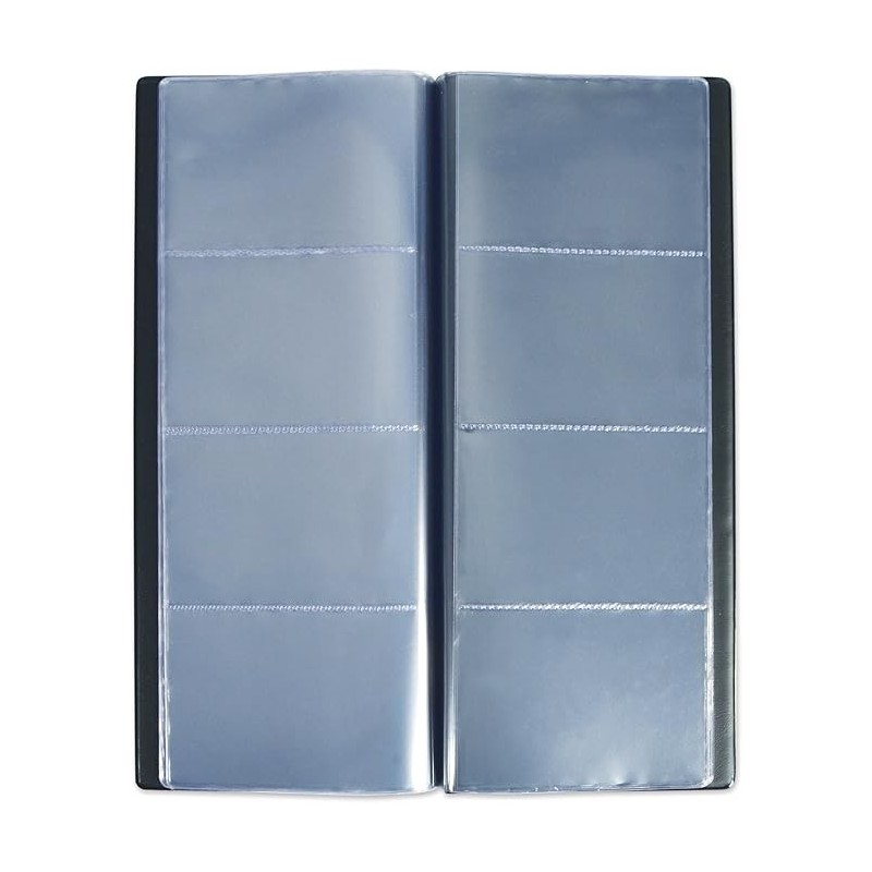 Porte carte visite PVC 12x27 128c Opaque noir Elba