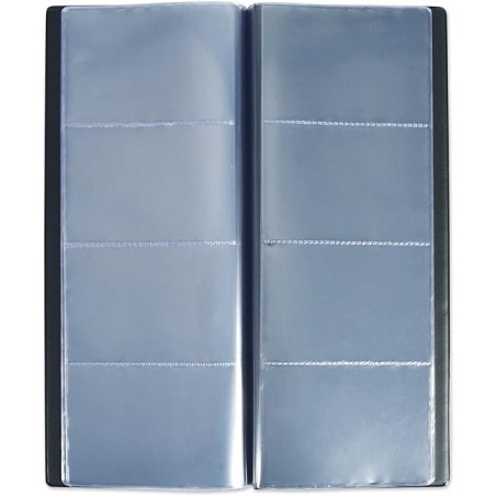 Porte carte visite PVC 12x27 128c Opaque noir Elba