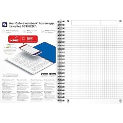 Cahier A5 seyes 180p 90g int. av règle marque-page Oxford