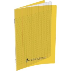 Cahier 17x22 seyes 192p 70g couverture plastique Conquerant