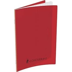 Cahier 17x22 seyes 192p 70g couverture plastique Conquerant