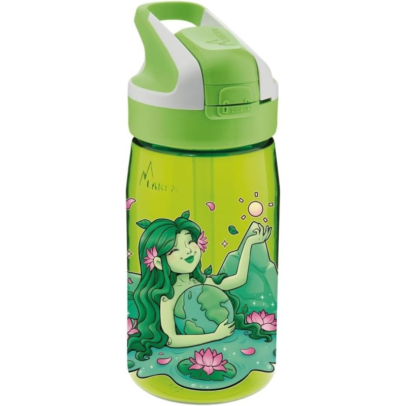 Gourde kidsTritan 0.45 Summit cap Gaia avec globe LTNSGA LAKEN